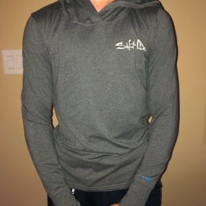 Salt life long sleeve shirt with a hoodie